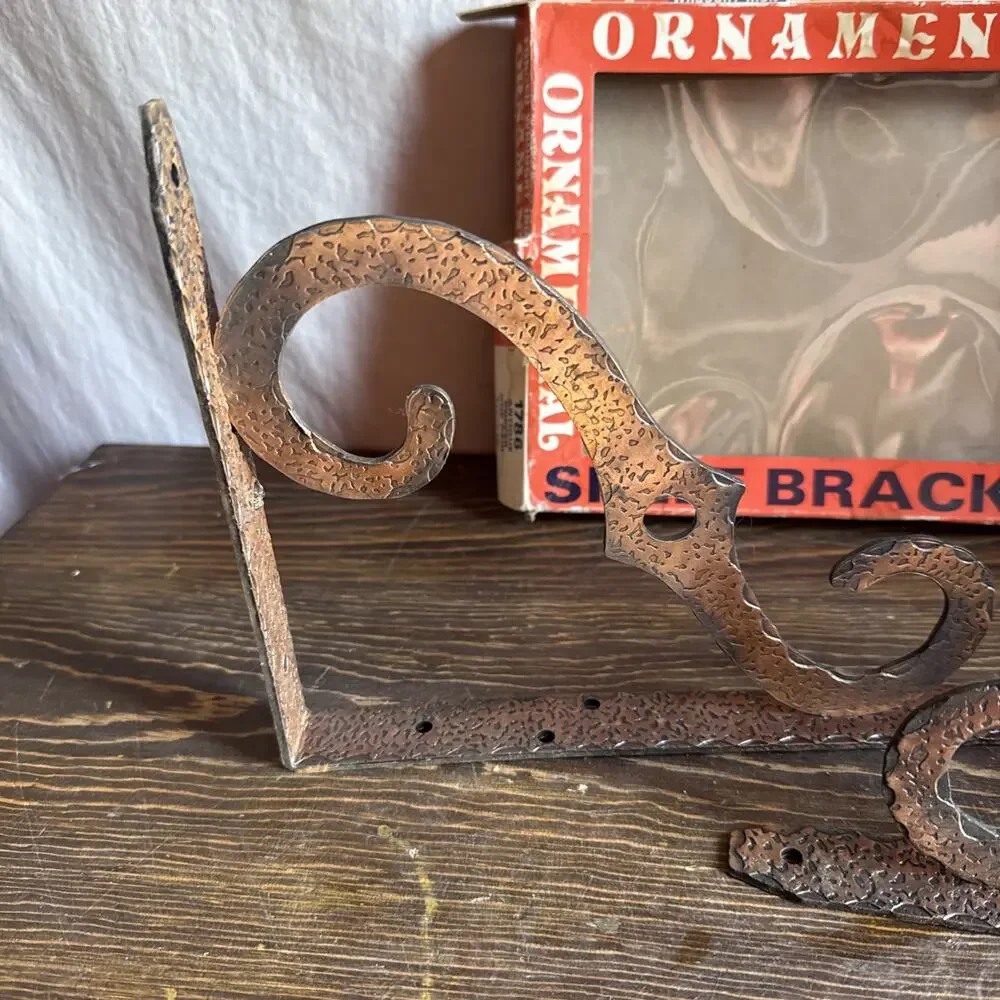 Hager Forged Wrought Iron 7.5” X 10” Ornament Shelf Brackets